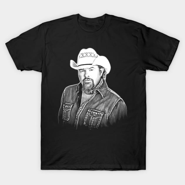 toby keith black and white art T-Shirt by jerrysanji